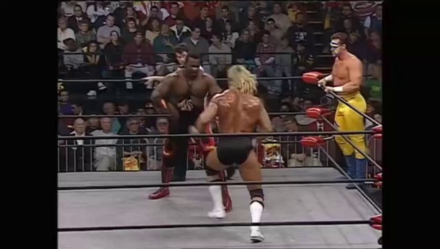 WCW Monday Nitro 01.22.1996 - Lex Luger & Sting vs Booker T & Stevie Ray (WCW World Tag Team Championship)