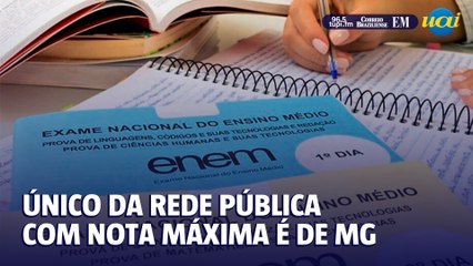 Enem 2024: único aluno da rede pública com nota máxima na redação é de Minas Gerais