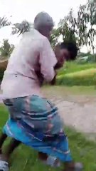 The village old & young men fighting