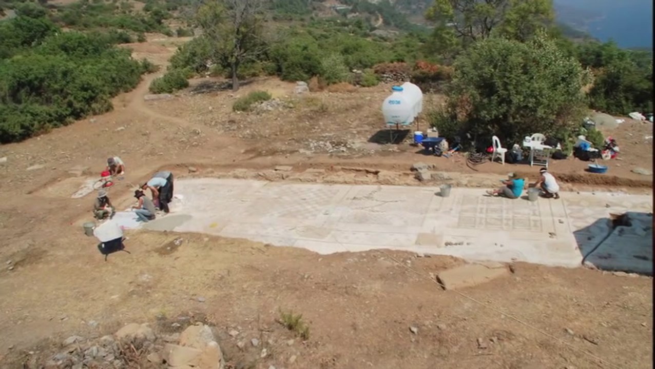 Enormous Roman Mosaic In Turkey