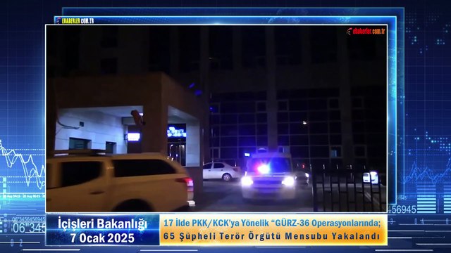17 İlde PKK/KCK’ya Yönelik “GÜRZ-36 Operasyonlarında; 65 Şüpheli Terör Örgütü Mensubu Yakalandı