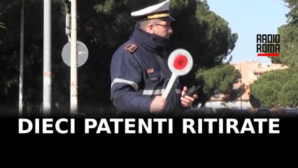 Dieci patenti ritirate nel weekend dai vigili a Roma