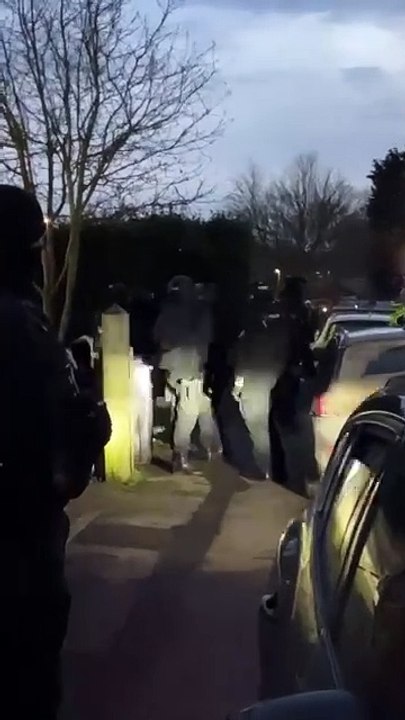 Police raid in Grantham