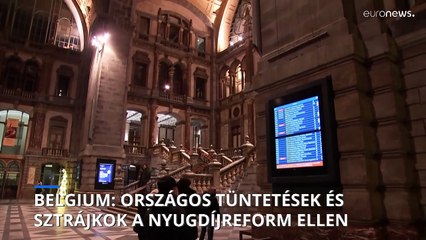 A nyugdíjreform elleni tüntetések és sztrájkok bénítják meg Belgiumot