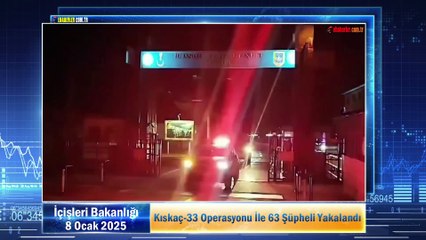 Kıskaç-33 Operasyonu İle 63 Şüpheli Yakalandı