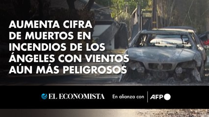Aumenta cifra de muertos en incendios de Los Ángeles con vientos aún más peligrosos