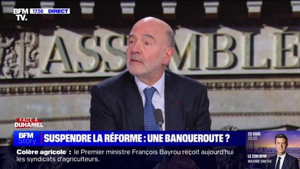 Pierre Moscovici (premier président de la Cour des comptes): "La réforme des retraites n'est pas parfaite (...) mais il faut que financièrement nos retraites soient soutenables"