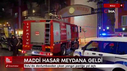 Bolu'da davlumbazdan çıkan yangın paniğe yol açtı