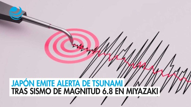 Japón emite una alerta de tsunami tras sismo de magnitud 6.8 en la prefectura de Miyazaki