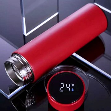 Temperature Display Vacuum Insulated Water Bottle Thermo Flask Made Of Premium Stainless Steel Coffee Cup (random Color)( 500ml )