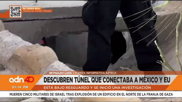 Autoridades reportan el hallazgo de túnel que conecta con la frontera de EE.UU.