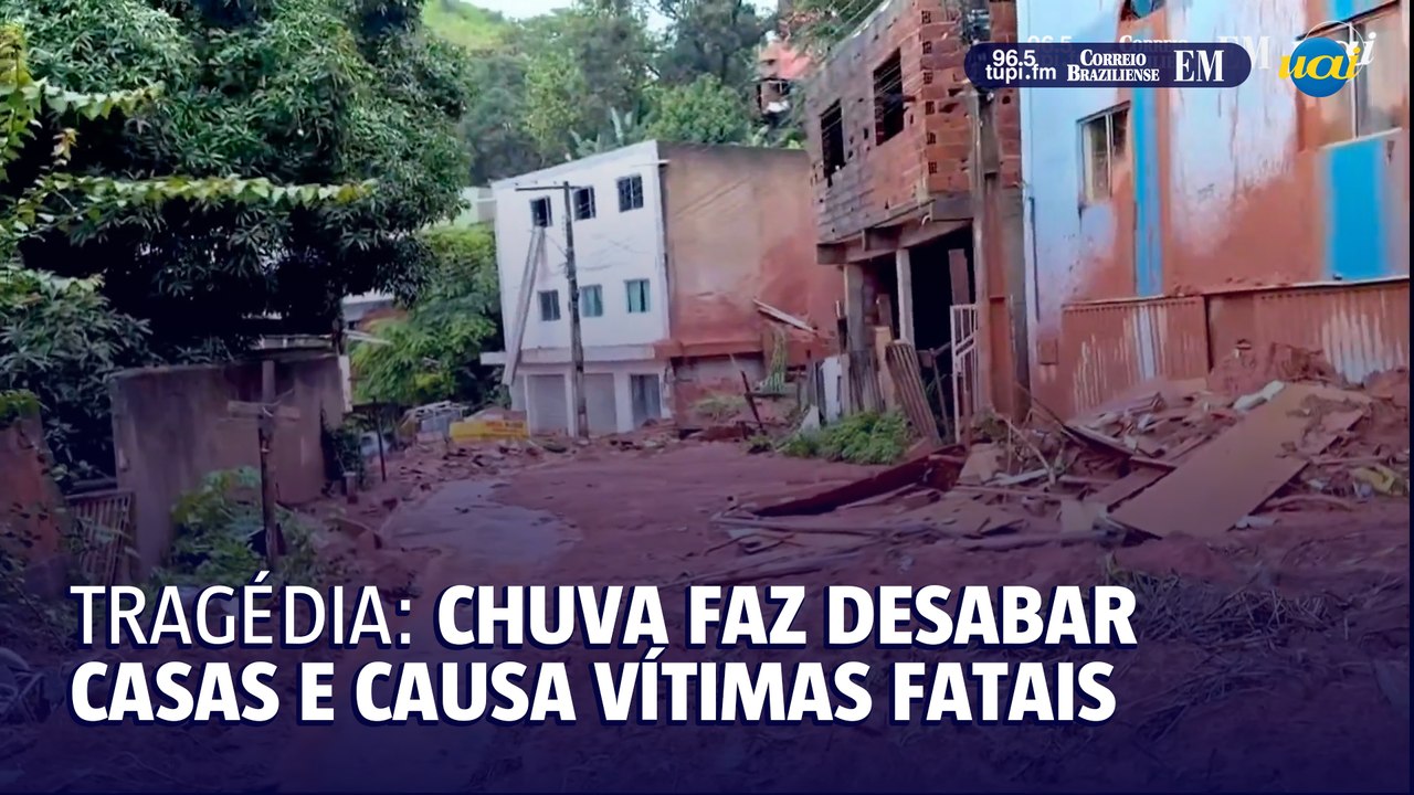 Chuva causa desabamento e mortes em Minas