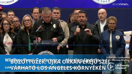 Újabb viharos erejű szél szíthatja fel a lángokat Los Angeles térségében