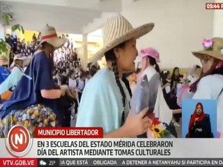 Estudiantes del estado Mérida celebran el Día del Artista mediante diversas tomas culturales