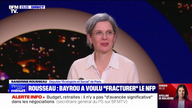 Réforme des retraites: François Bayrou n'a jamais été ni sur la suspension ni sur l'abrogation , pour Sandrine Rousseau (les Écologistes)