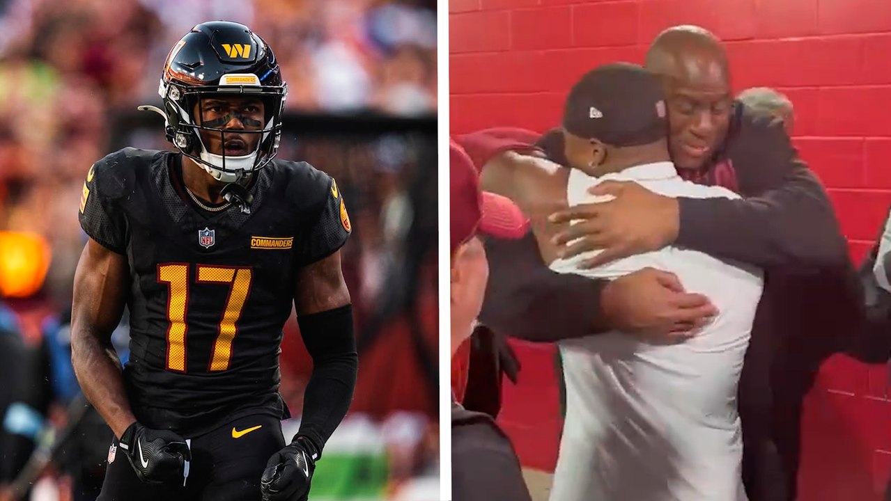 NFL: Terry McLaurin y Magic Johnson se encuentran tras el triunfo de Commanders en Comodines