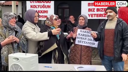 Dolu olmayan barajın suyunu paylaşmak istemeyen mahalleli DSİ'yi protesto etti