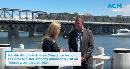 Natalie Ward and Andrew Constance respond to Prime Minister Anthony Albanese’s visit