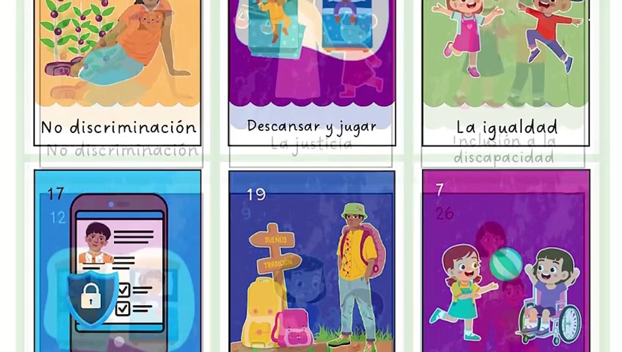 Lotería educativa sobre derechos de niñas, niños y adolescentes