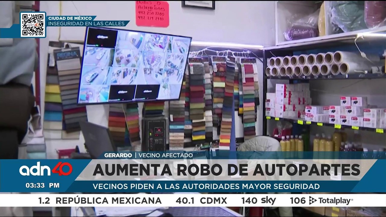 Vecinos exigen mayor seguridad ante el incremento de robos de autopartes en la CDMX
