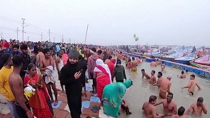 Millions take holy dip as India's Maha Kumbh Mela begins
