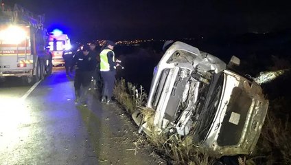 Çorum'da otomobilin devrilmesi sonucu 1 kişi hayatını kaybetti, 1 kişi yaralandı
