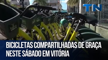 Bicicletas compartilhadas de graça neste sábado em Vitória