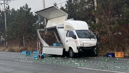 인천 청라동서 화물차가 가드레일 들이받아...1명 경상 / YTN