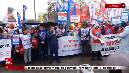 Öğretmenler zamlı maaşı beğenmedi: Yurt genelinde iş bıraktılar