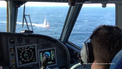 Vendée Globe 2024 /  Survol par la Marine Nationale des leaders