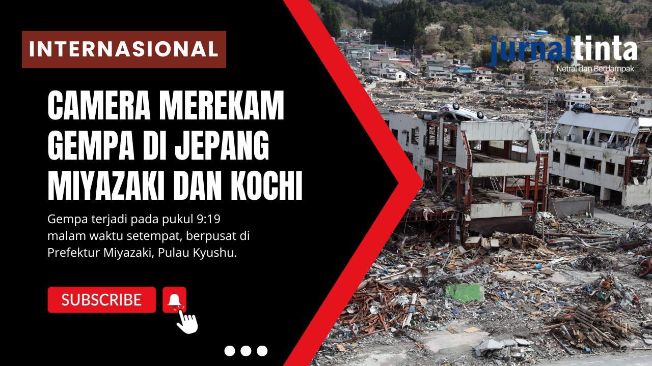 Kamera menangkap momen gempa berkekuatan 6,6 SR melanda Jepang