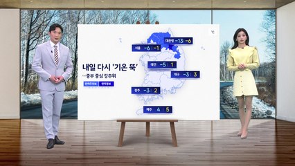 [날씨] 내일 다시 기온 '뚝'...중부 중심 강추위 / YTN
