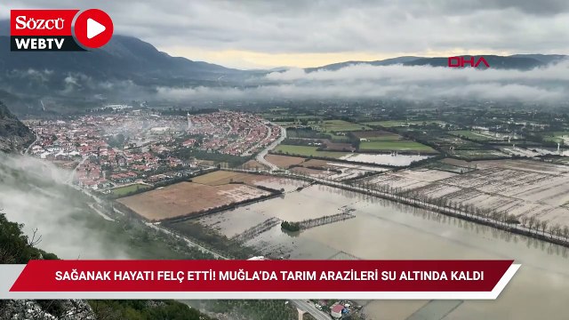 Sağanak hayatı felç etti: Muğla'da tarım arazileri su altında kaldı
