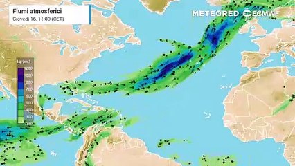 Fiume atmosferico verso il Mediterraneo