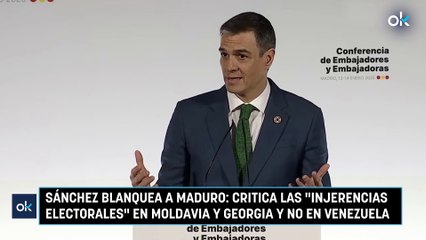 Sánchez blanquea a Maduro: critica las "injerencias electorales" en Moldavia y Georgia y no en Venezuela