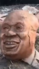 Ghana : La statue de Nana Akufo-Addo vandalisée.