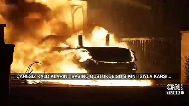 Aynı yangın iki ayrı manzara! Bir taraf küle dönerken diğer taraf sapasağlam...