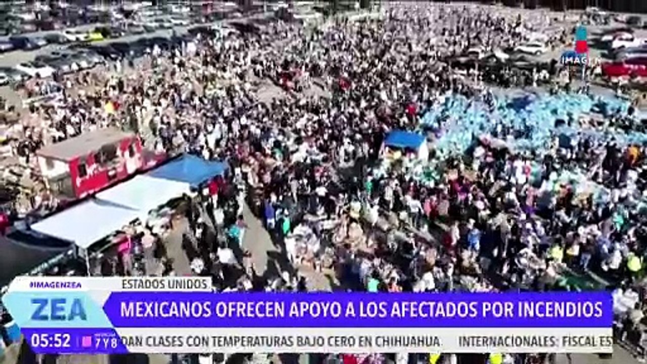 Mexicanos ofrecen apoyo a los afectados por los incendios en California