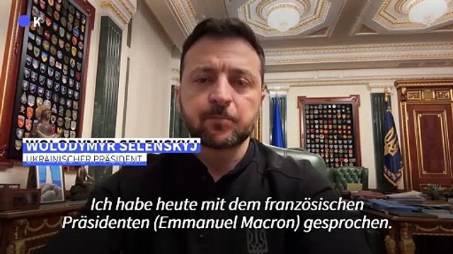 Selenskyj sprach mit Macron über Entsendung westlicher Kontingente