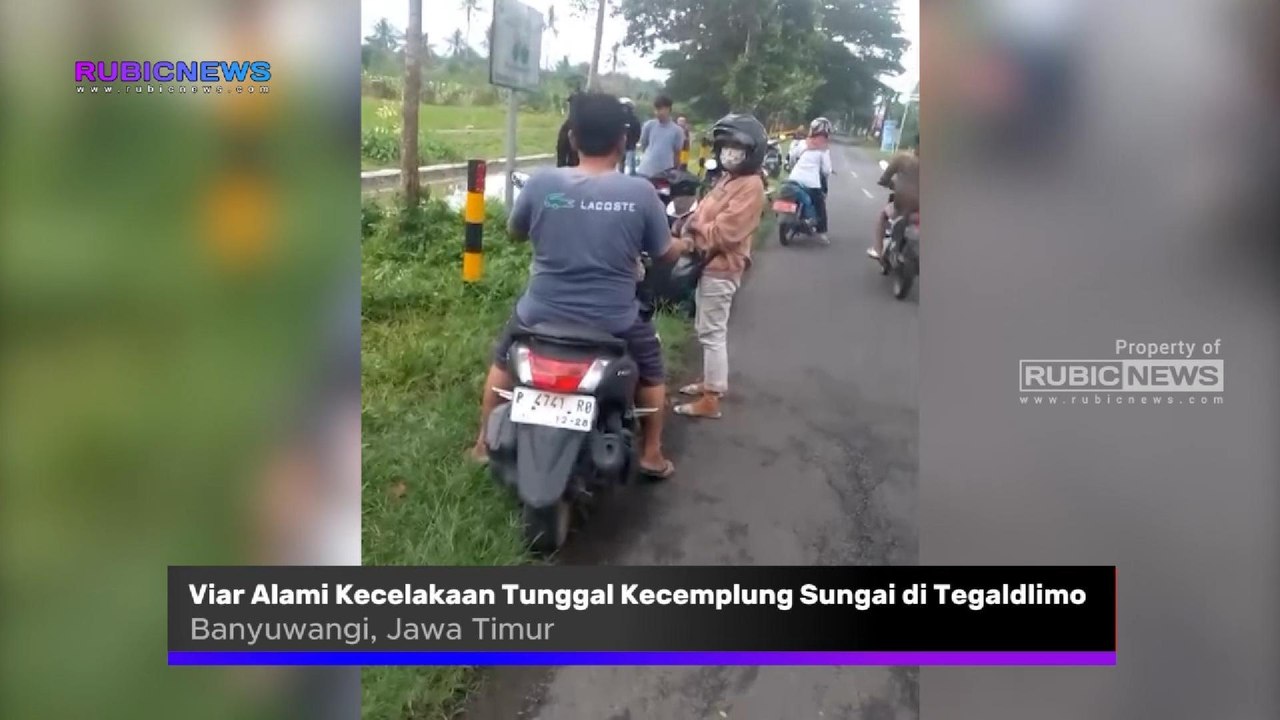 Viar Alami Kecelakaan Tunggal Kecemplung Sungai di Tegaldlimo Banyuwangi Warga Ramai-ramai Lakukan Evakuasi, Seperti Ini Kondisinya