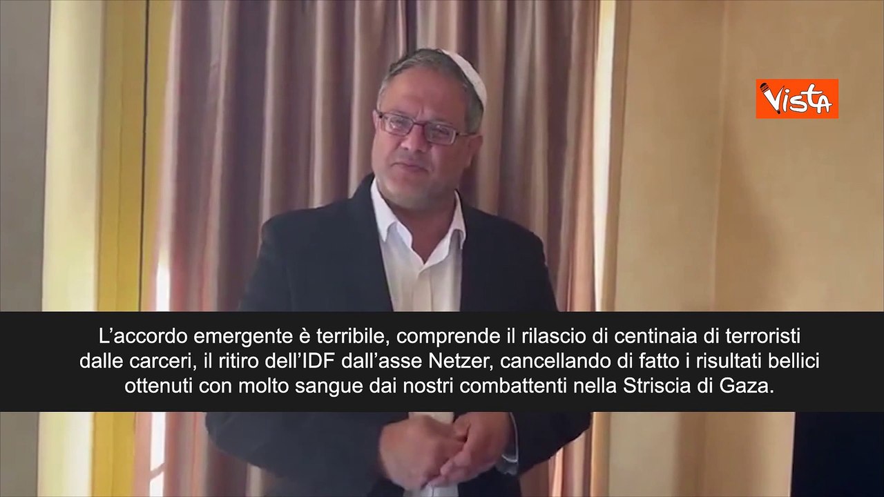 Ben Gvir: In caso di accordo su ostaggi usciremo dal Governo, ? come arrendersi ad Hamas