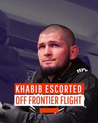 Khabib Escorted Off Frontier Flight