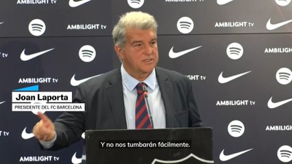 Laporta, sobre el caso Dani Olmo: "No nos tumbarán fácilmente"