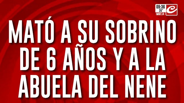 Mató a su sobrino de seis años, a la abuela del nene y acuchilló a un policía