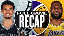 Game Recap: Spurs 126, Lakers 102