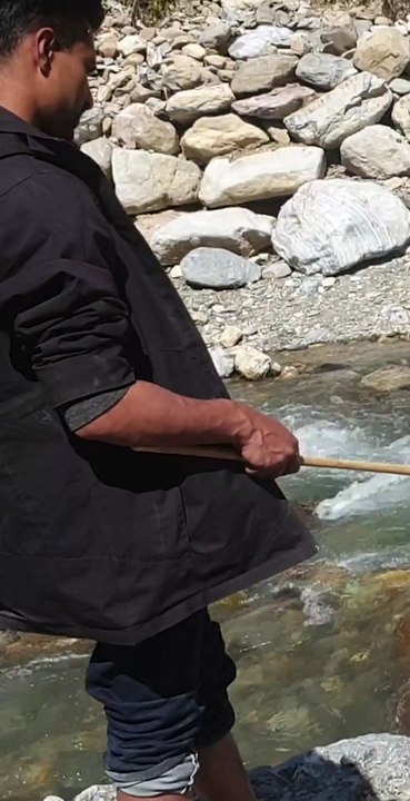 Angling with Bamboo Stick | Hook and Rod Fishing in Nepal |