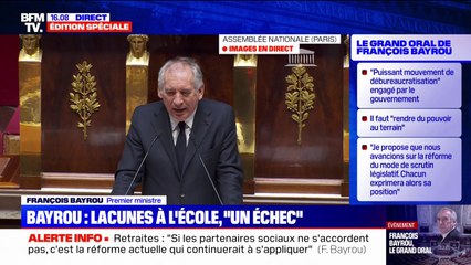 Orientation des élèves: pour François Bayrou, "Parcoursup est une question"