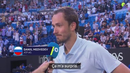 Open d'Australie - Medvedev : "S'il joue tout le temps comme ça, il aura de l'argent et des femmes"