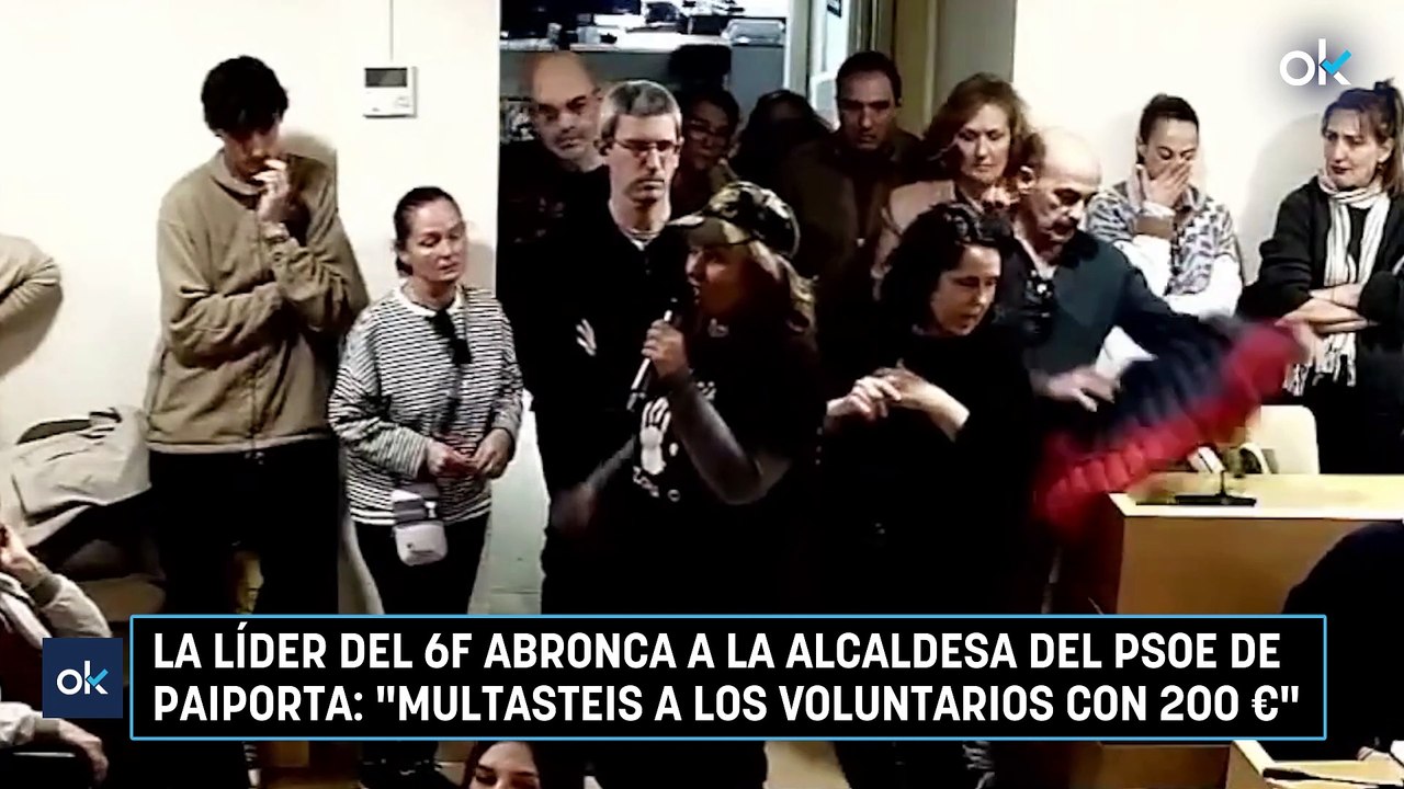 La líder del 6F abronca a la alcaldesa del PSOE de Paiporta: "Multasteis a los voluntarios con 200 €"