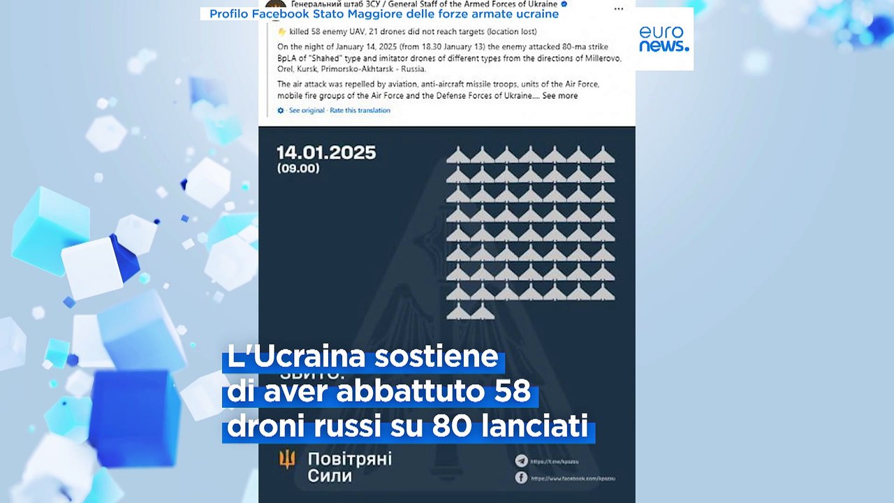 Ucraina, due morti in raid russi con droni, Mosca: attacco a impianto chimico nel Tatarstan